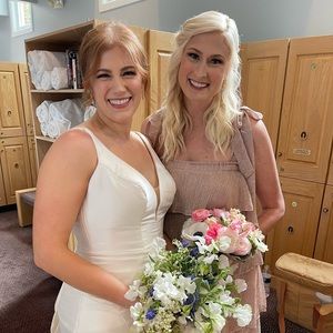 Rose gold bridesmaid dress